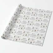 Kerstmis Aangepaste Familienaam Cadeaupapier (Uitgerold)