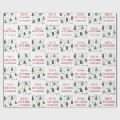 Kerstmis Aangepaste Familienaam Cadeaupapier (Vlak)
