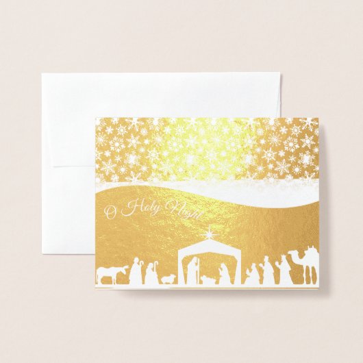 kerstmis Aangepaste foto-folie Kaart (Voorkant met envelop)