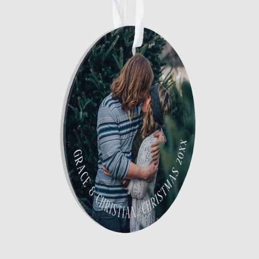 Kerstmis - Aangepaste foto Ontwerp uw eigen Ornament (voorkant)