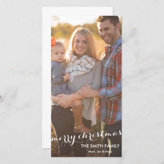 Kerstmis Aangepaste Fotokaart Feestdagenkaart (Voorkant / Achterkant)