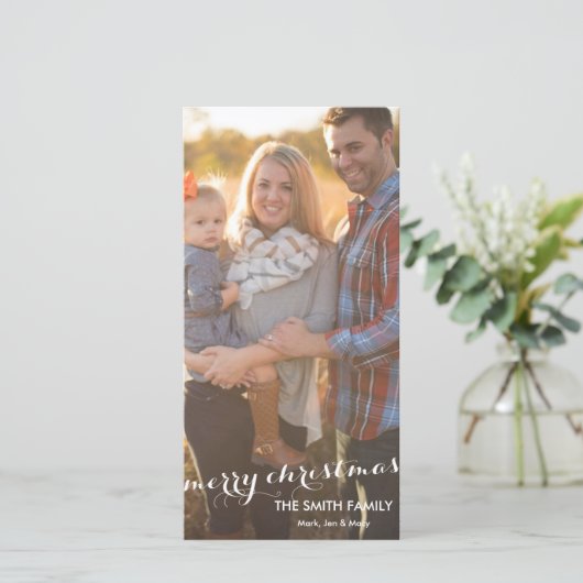 Kerstmis Aangepaste Fotokaart Feestdagenkaart (Staand voorkant)