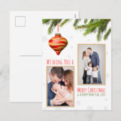 Kerstmis Aangepaste Foto's Feestdagenkaart (Voorkant / Achterkant)