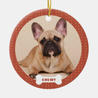 Kerstmis aangepaste huisdier foto harten keramisch ornament