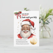 Kerstmis aangepaste kindernaam Santa Magic Coin Wi Feestdagenkaart (Staand voorkant)