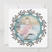 Kerstmis - Aangepaste Matige Wreatfoto Feestdagenkaart (Voorkant)