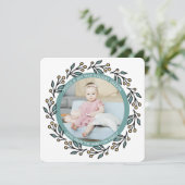 Kerstmis - Aangepaste Matige Wreatfoto Feestdagenkaart (Staand voorkant)