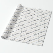 Kerstmis Aangepaste Naam Chic Persoonlijk Cadeaupapier (Uitgerold)