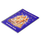 Kerstmis aangepaste naam peperkoek unieke plezier notitieboek (Linkerzijde)