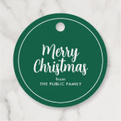 Kerstmis Aangepaste Sjabloon Typografie Script Bedankjes Labels (Achterkant)