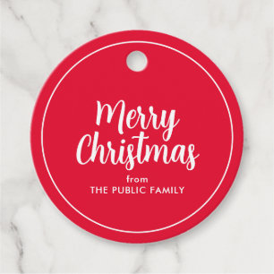 Kerstmis Aangepaste Sjabloon Typografie Script Bedankjes Labels