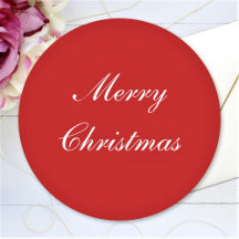 Kerstmis Aangepaste Tekst Eenvoudig Rood Chic