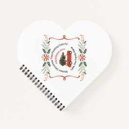 Kerstmis Aangepaste Tekst Stickerrol Notitieboek