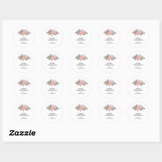 Kerstmis Aangepaste Tekst Stickers Rol (Vel)