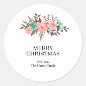 Kerstmis Aangepaste Tekst Stickers Rol (Voorkant)