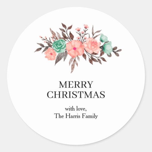 Kerstmis Aangepaste Tekst Stickers Rol (Voorkant)