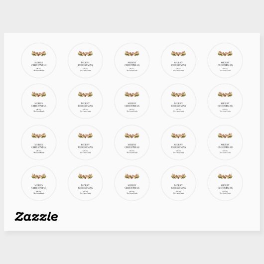 Kerstmis Aangepaste Tekst Stickers Rol (Vel)
