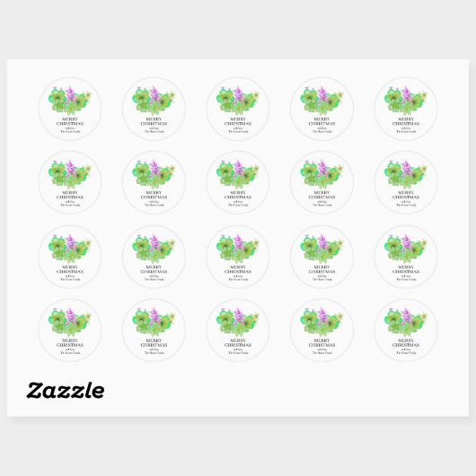 Kerstmis Aangepaste Tekst Stickers Rol (Vel)