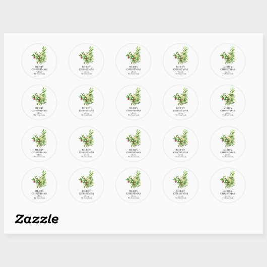 Kerstmis Aangepaste Tekst Stickers Rol (Vel)