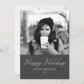 Kerstmis aangepaste vakantie twee zijfotokaart feestdagenkaart (Voorkant)