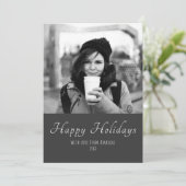 Kerstmis aangepaste vakantie twee zijfotokaart feestdagenkaart (Staand voorkant)