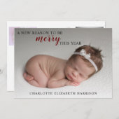 Kerstmis Aankondiging Foto Holiday Kaart (Voorkant / Achterkant)