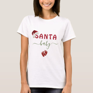 Kerstmis aankondiging van zwangerschap met Kerstma T-shirt