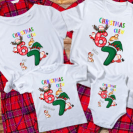 Kerstmis Aanpasbaar Familie Crew Pret T-shirt