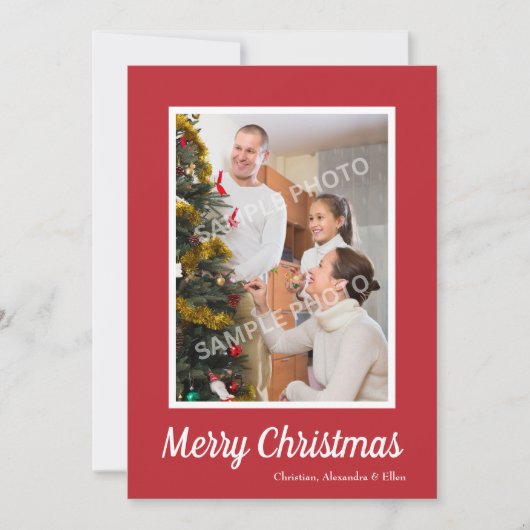 Kerstmis Aanpasbare Foto Feestdagenkaart (Voorkant)