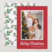 Kerstmis Aanpasbare Foto Feestdagenkaart (Voorkant / Achterkant)