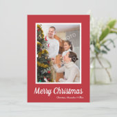 Kerstmis Aanpasbare Foto Feestdagenkaart (Staand voorkant)