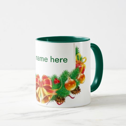 Kerstmis aanpasbare mok (Voorkant rechts)