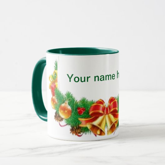 Kerstmis aanpasbare mok (Voorkant links)