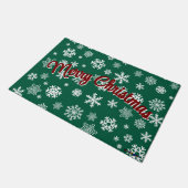 Kerstmis Aanpasbare Sneeuwvlokken Deurmat (Schuin)