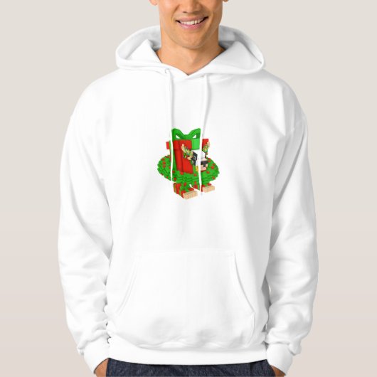 Kerstmis Aanwezig Vrouw Hoodie (Voorkant)