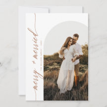 Kerstmis aardewerk foto-boog Merry and Married