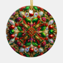 KERSTMIS Abalone Groen Rood Goud 3D Bladeren~