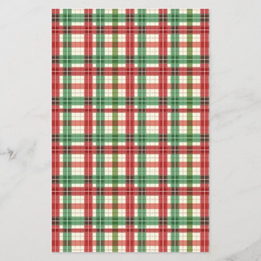 Kerstmis ABC Rode Groene Geruite Spelkaart  Flyer (Achterkant)