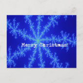 Kerstmis Abstract Blauwe Sneeuwvlok Briefkaart (Voorkant)