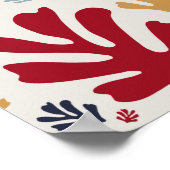 Kerstmis Abstracte bladeren Mideeuw Modern Poster (Hoek)