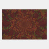 Kerstmis Abstracte rode groene elegante Floral Inpakpapier Vel (Voorkant 3)