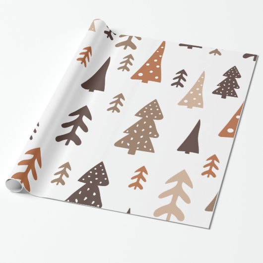 Kerstmis | Abstracte structuur | Patroon | Minimal Cadeaupapier (Uitgerold)