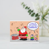 Kerstmis acht van de Kerstman uiterst klein Feestdagenkaart (Staand voorkant)