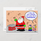 Kerstmis acht van de Kerstman uiterst klein Feestdagenkaart (Voorkant / Achterkant)