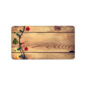 Kerstmis achtergrond met lichten etiket (Voorkant)