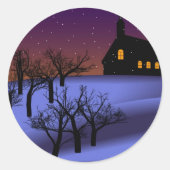 Kerstmis achtergrond ronde sticker (Voorkant)