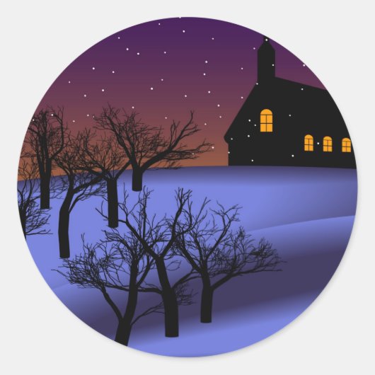 Kerstmis achtergrond ronde sticker (Voorkant)