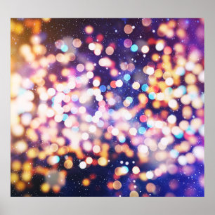 Kerstmis achtergrond: vakantie glitter. poster