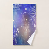Kerstmis: achtergrond van Snowflake Bad Handdoek (Handdoek)