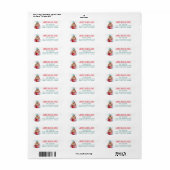 Kerstmis Adres Kerstkoek Warme Chocolade Etiket (Full Sheet)